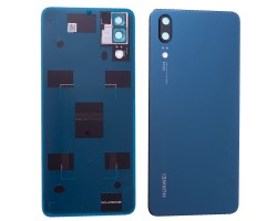 Hátlap Huawei P20 ragasztóval akkufedél (kamera plexi) kék 02351WKU, 02351WKT